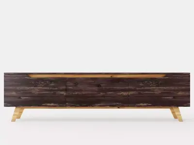 Virkesbo TV Bench 180 Cm Low-poly 3D model