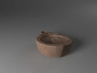 Ancient oil lamp 3D model