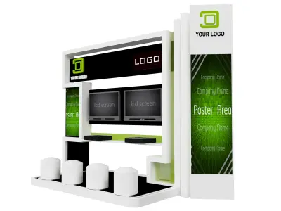Booth Exhibition Stand a443c  3D model