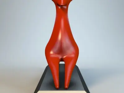 Resting Antelope 3D model