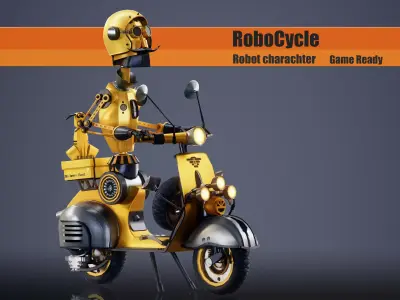RoboCycle Free low-poly 3D model