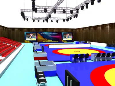 Wrestle Sports Hall 02 3D model