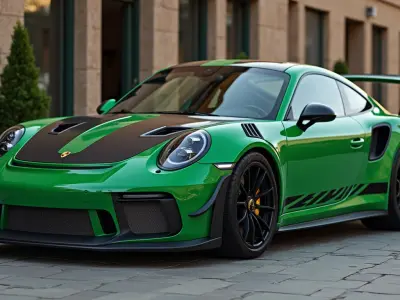 Lowpoly Porsche 911 GT3 RS 992 Manthey Kit 2025 3d model Low-poly 3D model