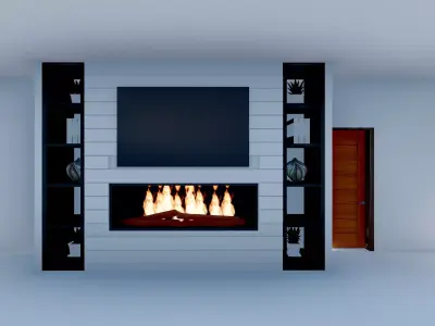 TV wall Design  3D model