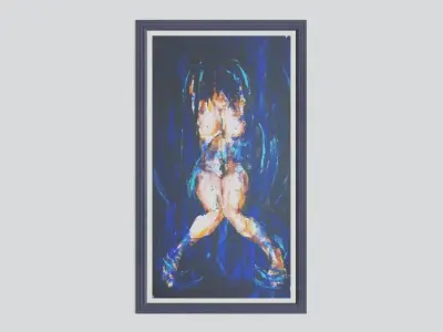 Decor Wall Frame Abstract Art Low-poly 3D model