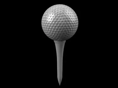 Golf ball and Tee set  3D model
