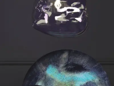 Lamps and palets 3D model