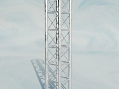 Steel Square Truss  5 models 3D Model Collection