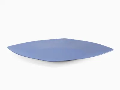 Disposable Plastic Plate A 01  Low-poly 3D model