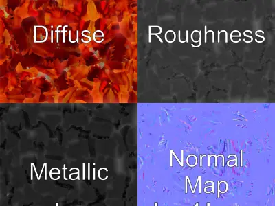 Phoenix Feathered Wings with Fiery Gradient Low-poly 3D model