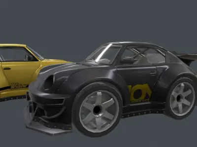 Window maker car  Low-poly 3D model