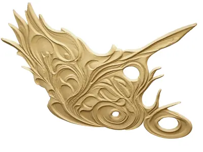 3D Wall Panel mural decor set relief stl 03 3D model