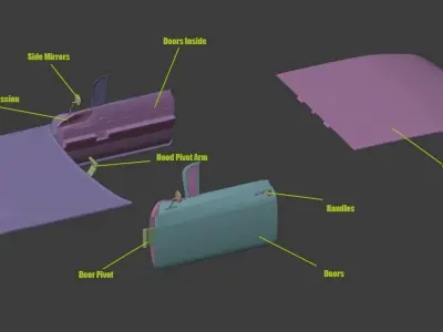 Cadillac Sedan Deville 59 - 3D Printable Model 3D print model