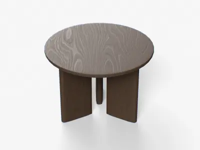 Morro low Table in medium dark Low-poly 3D model