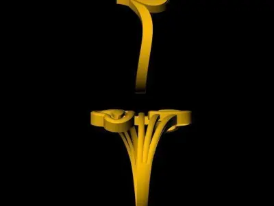 Beautiful Couple Ring - 0023 3D print model