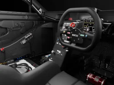 Generic Race Car Interior Based on GT3 and GT300 Low-poly 3D model