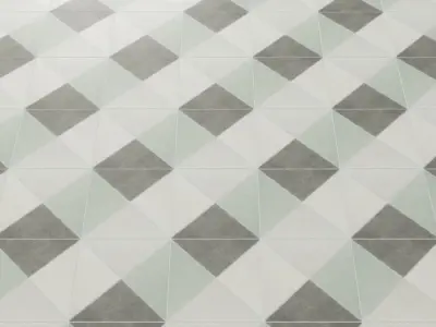 Auteur Diamond Sage Matte 9x9 Porcelain Tile Pattern 1 3D model