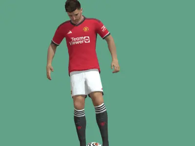 3D Rigged Mason Mount Manchester United 3D model