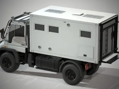 Motorhome MB Unimog U500 Low-poly 3D model