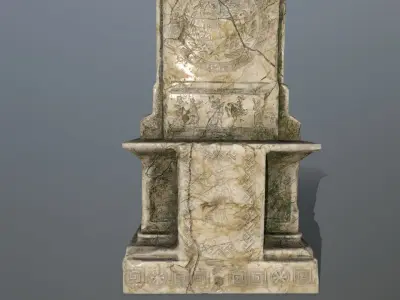 statue with cloak Low-poly 3D model