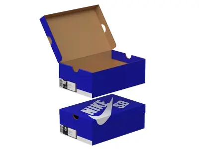 Nike Shoe Box PBR 12 Low-poly 3D model