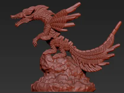 dragon sculpture 3D print model