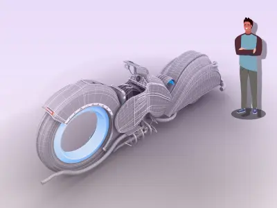bike model futuristic motorcycle 3D model