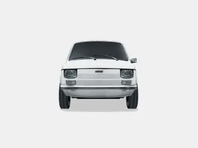 Fiat 126 1972 Low-poly 3D model