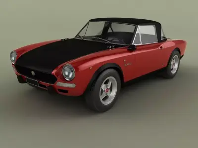 Fiat 124 Spider Abarth Rally 3D model