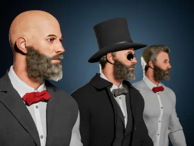 Hitman Game Ready Character Model  Low-poly 3D model