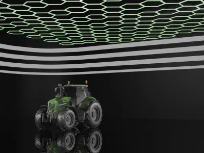 DEUTZ-FAHR 7250 TTV Tractor Low-poly 3D model