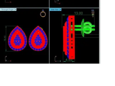 Women Earrings 3D print model