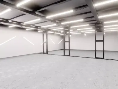 Car studio interior 3D model