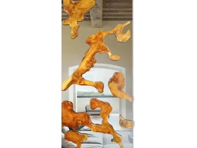 Teak Root Mirror 6 3D model