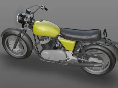 Honda cb25  Bike 3D Model Cafe Bike Game Ready Asset Low-poly 3D model