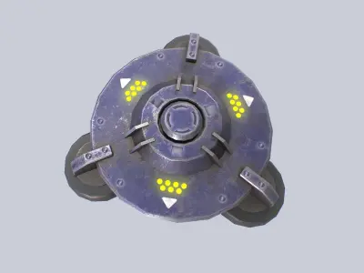 Sci fi trap Low-poly 3D model