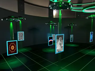 NFT Art Gallery 3D model 3D model