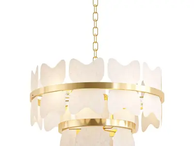 ioanna gold leaf chandelier 3D model