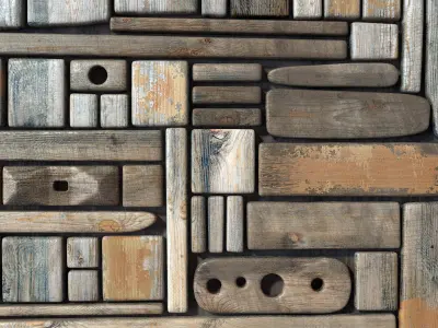 Wood panel n11 3D model