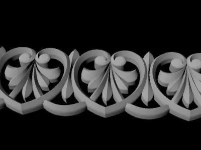 Central decor ornament for furniture 3D model 242