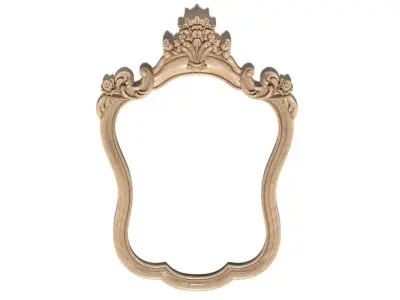 Frame-027 gold ornate mirror frame 3D model