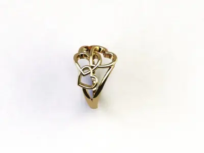 Heart ring 22 3D print model