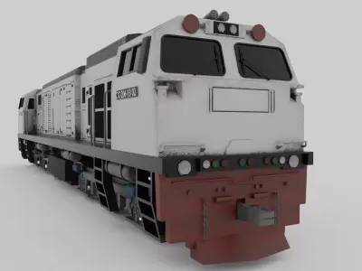 Locomotive CC 206 Low-poly 3D model