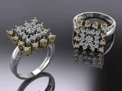 Jewelry Ring Gold 3D print model 49