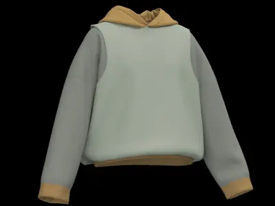 Male oversized hoodie 3D model