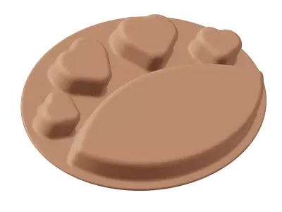 Plastic Premium Oval Heart Plate 3D model