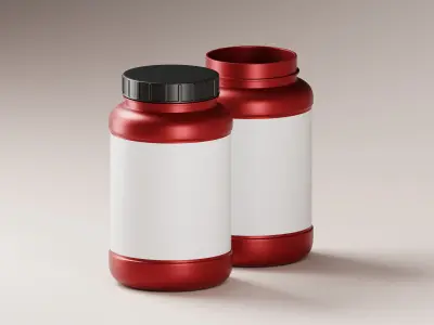 Cosmetic or Medicine Product Jar 3D Model Low-poly 3D model