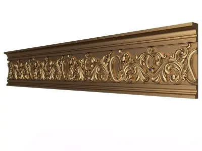 Cornice Decoration Molding 047 Low-poly 3D model