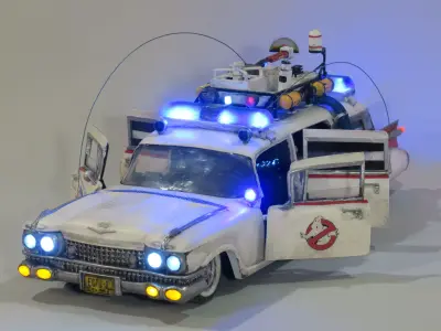 Ecto-1 with lights and sound and a detailed 90 page instruction 3D print model