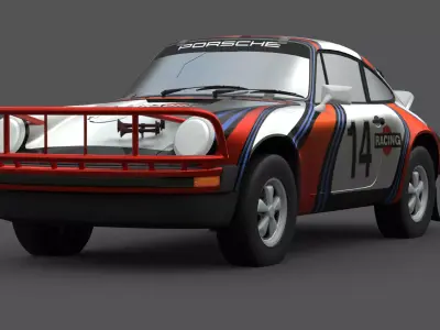 1978 Porsche 911 SC Safari 3D Model  Low-poly 3D model
